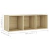 vidaXL 3 Piece TV Cabinet Set Sonoma Oak Engineered Wood