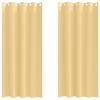 vidaXL Blackout Curtains with Rings 2 pcs Beige 245 x 140 cm Polyester