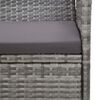 vidaXL Garden Bench 105 cm Poly Rattan Grey