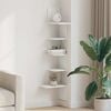 vidaXL Wall Corner Shelf White 32x32x127,5 cm Engineered Wood