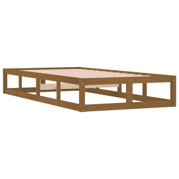 vidaXL Bed Frame without Mattress Honey Brown 100x200 cm Solid Wood