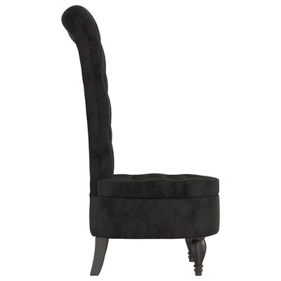 vidaXL High Back Chair Black Velvet Button Design