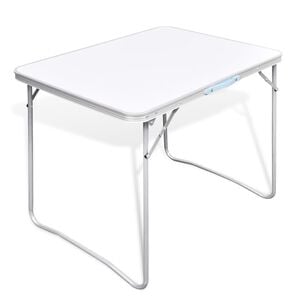 Foldable Camping Table with Metal Frame 80 x 60 cm