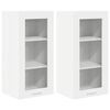 vidaXL Hanging Cabinet 2 pcs White Engineered Wood