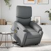 vidaXL Stand up Massage Recliner Chair Grey Faux Leather