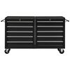 vidaXL Tool Trolley with 5 Drawers Black 69x33x77 cm Steel