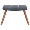 vidaXL Rocking Chair with a Stool Dark Grey Velvet