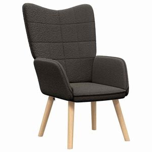 vidaXL Armchair Dark Grey 62 x 67 x 95.5 cm Sherpa Fabric