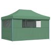 vidaXL Foldable Party Tent Pop-Up with 4 Sidewalls Green