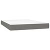 vidaXL Box Spring Bed with Mattress Dark Grey 137x187 cm Double Size Velvet