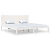 vidaXL Bed Frame without Mattress White 180x200 cm Super King Solid Wood
