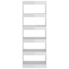 vidaXL Book Cabinet/Room Divider High Gloss White 60x30x166 cm Engineered Wood