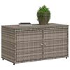 vidaXL Garden Storage Cabinet Grey 110x55x60.5 cm Poly Rattan