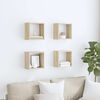 vidaXL Wall Cube Shelves 4 pcs Sonoma Oak 26x15x26 cm