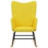 vidaXL Rocking Chair Mustard Yellow Fabric