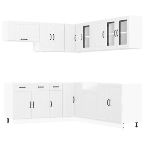 vidaXL 11 Piece Kitchen Cabinet Set "Lucca" White Engineered Wood