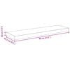 vidaXL Floating Wall Shelves 4 pcs High Gloss Grey 80x23.5x3.8 cm MDF