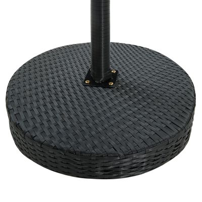 vidaXL Garden Table Black 60.5x106 cm Poly Rattan
