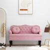 vidaXL Bench with Cushions Pink 120.5x65x75 cm Velvet
