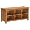 vidaXL Shoe Rack | Natural Oak | Solid Oak Wood, MDF | Medium | Shoe Rack