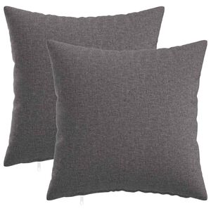 vidaXL Cushion Cover 2 pcs HEERLEN Light Grey 40 x 40 cm Fabric