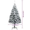 vidaXL Artificial Christmas Tree with 300 LEDs with Stand White 180 cm