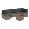 vidaXL Garden Sofa Set 8 pcs Grey Poly Rattan