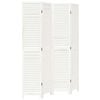 vidaXL Room Divider 4 Panels Retro White Solid Wood Paulownia