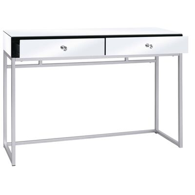 vidaXL Mirrored Console Table Steel and Glass 107x33x77 cm