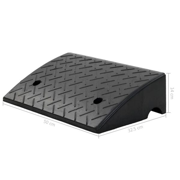 vidaXL Kerb Ramp Rubber 50x32.5x14 cm