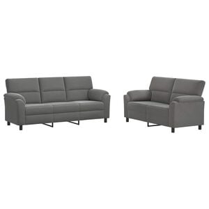 vidaXL Sofa Set 2 pcs Dark Grey Velvet