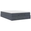 vidaXL Ottoman Bed with Mattress Dark Grey Double Velvet