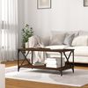vidaXL Coffee Table Brown Oak 100x50x45 cm Engineered Wood and Iron