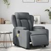 vidaXL Electric Massage Recliner Chair Grey Faux Leather