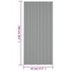 vidaXL Roof Panels 12 pcs Galvanised Steel Grey 100x45 cm