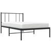 vidaXL Metal Bed Frame without Mattress with Headboard Black 90x190cm