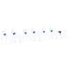 vidaXL LED Reindeers 7 pcs White 43 x 18 x 66 cm Fabric