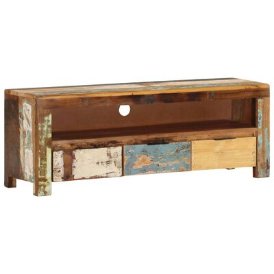 vidaXL TV Cabinet 110x30x40 cm Solid Reclaimed Wood
