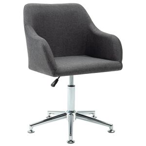 vidaXL Dining Chair | Dark Grey | Fabric | Standard | Height-Adjustable