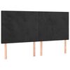 vidaXL Headboard Black 160x5x118/128 cm Velvet