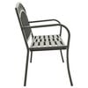 vidaXL Garden Bench with Table Grey 120 cm Steel