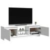 vidaXL TV Cabinet with LED Lights High Gloss White 120x30x36 cm