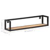 vidaXL Wall Shelves 2 pcs 80 cm Rough Mango Wood