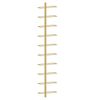 vidaXL Wall-mounted Wine Rack for 10 Bottles Gold Metal