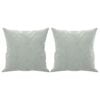 vidaXL 2-Seater Sofa with Throw Pillows Light Grey 120 cm Velvet