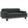 vidaXL Dog Bed Black 70x45x30 cm Faux Leather