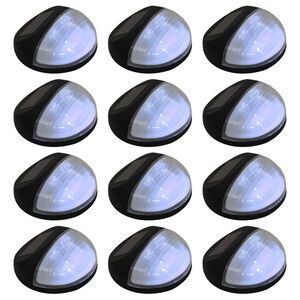 vidaXL Solar Lamp | Set of 12 | Black | Polypropylene | Small | Solar
