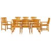 vidaXL Garden Dining Set 7 pcs Brown Solid Acacia Wood