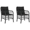vidaXL Garden Chair | Set of 2 | Black