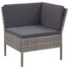 vidaXL 8 Piece Garden Lounge Set with Cushions Poly Rattan Grey